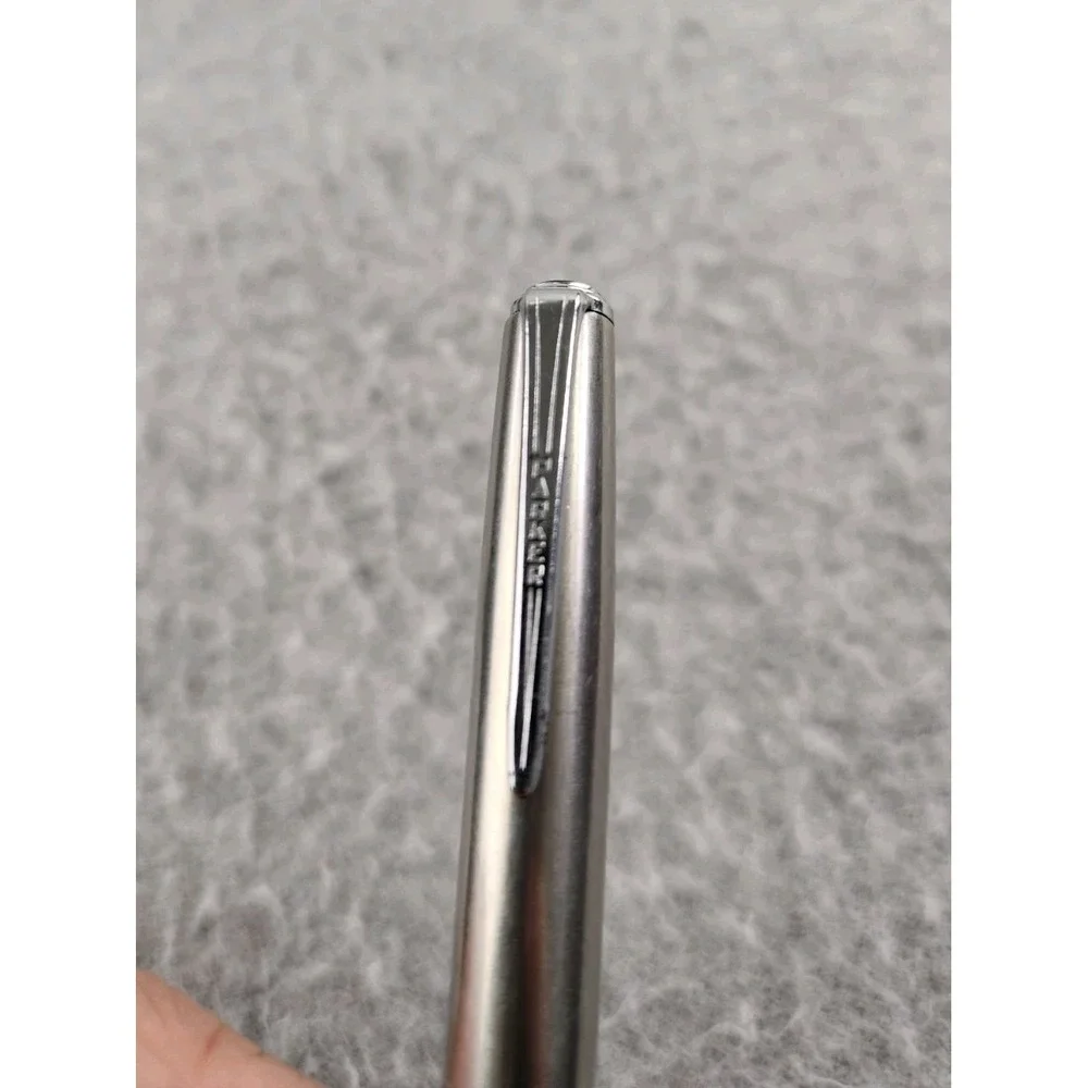 Vintage Parker Mechanical Pencil Red Silver Ribbed Textured Writing Utensil